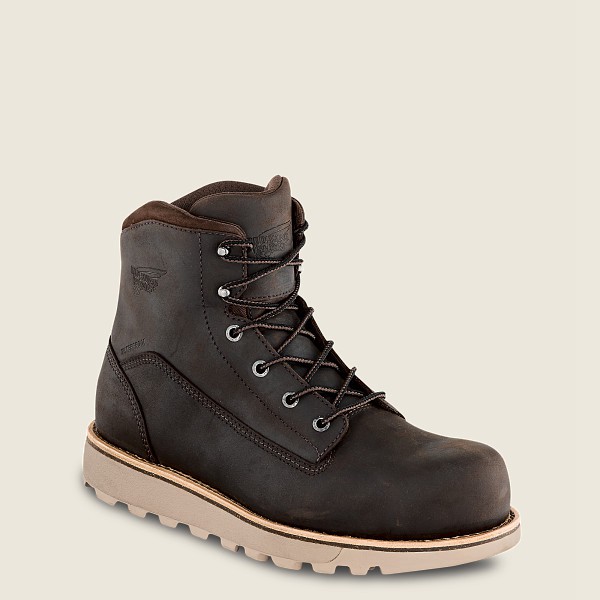 Bottes de Sécurité Red Wing - Traction Tred Lite - 6-Inch Waterproof Toe - Marron Foncé - Homme 435F